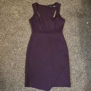 Guess Purple Sheath Midi Dress V-neck Sleeveless